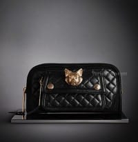 Pochette in pelle trapuntata
