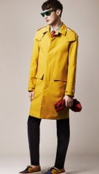 sfilata burberry uomo primavera estate 2014 giacca cerata in cotone doppiato