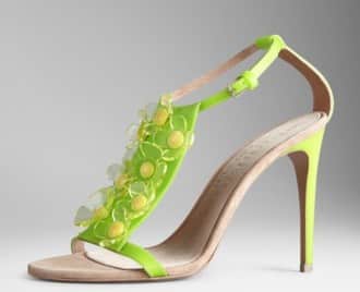 Sandali con fiori trasparenti Burberry