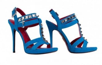 Sandali in camoscio azzurro Cesare Paciotti