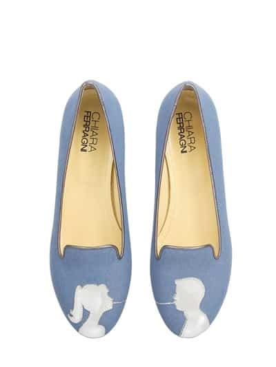 Chiara Ferragni slipper denim spaghetti kiss 145.00 euro