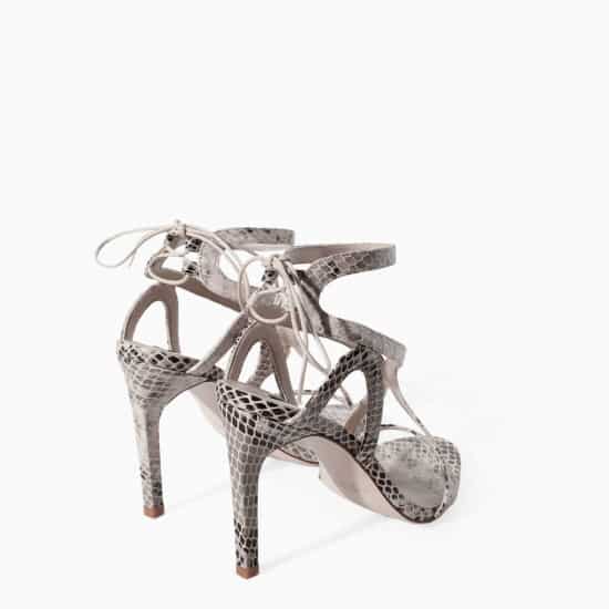 Zara sandalo pelle stampa animalier 69.95 euro