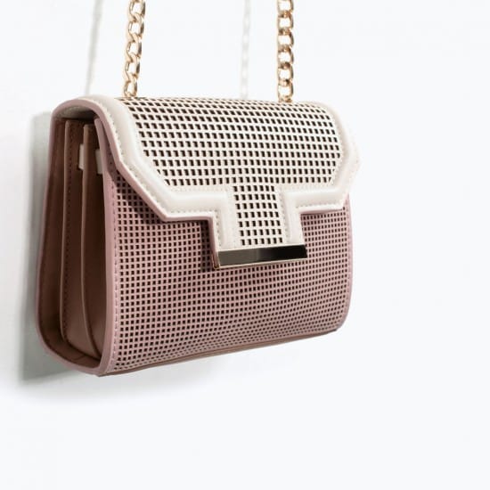 Zara borsa tracolla traforata piccola combinato 39.95 euro