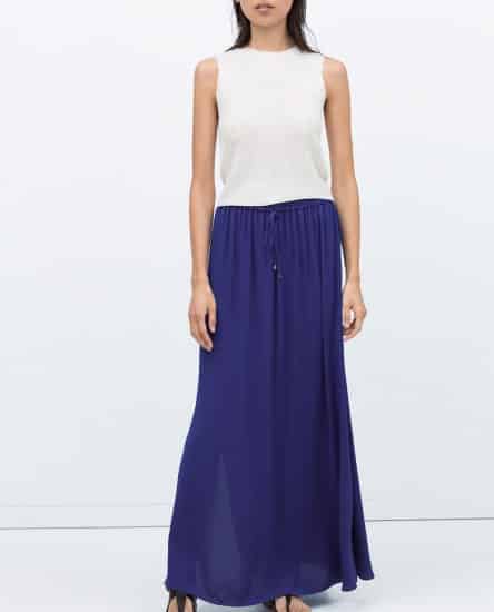 Zara gonna lunga con spacchi 29.95 euro