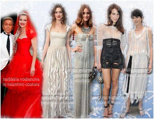 Natalia Vodianova Anne Hathaway Olivia Palermo
