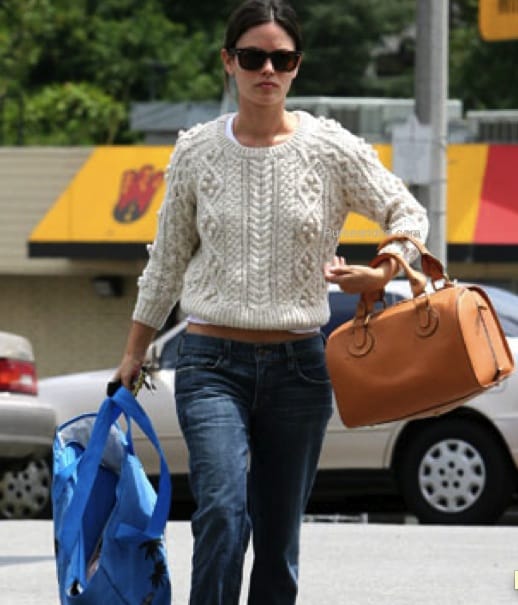Rachel Bilson con borsa arancione Chloè