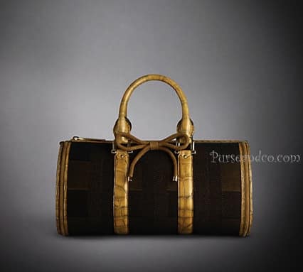 Bauletto con pelle di alligatore