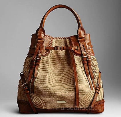 Borse Burberry primavera estate 2012 whipstitch alligatore e rafia