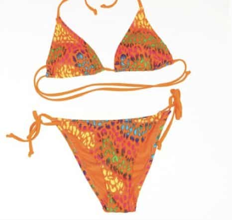 Costume arancione a triangolo