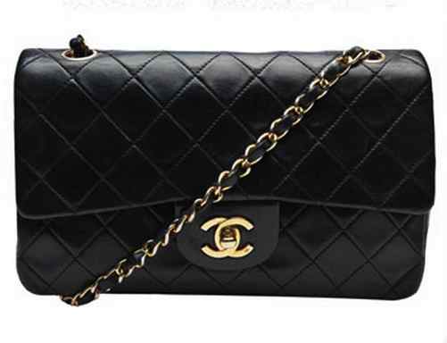CHanel, borsa classic flap nera