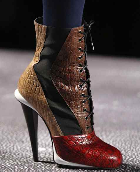 Scarpe Fendi autunno inverno 2012 2013 tronchetti pelle differenti colori