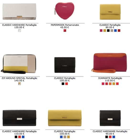 Prezzi portafogli Furla