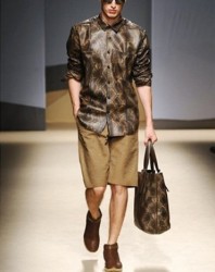 catalogo sfilata trussardi uomo primavera estate 2014 camicia animalier