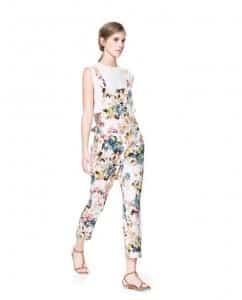 collezione abbigliamento zara primavera estate 2013 tuta floreale