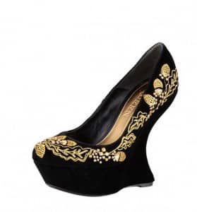scarpe autunno inverno 2013 2014 alexander mcqueen ricami dorati