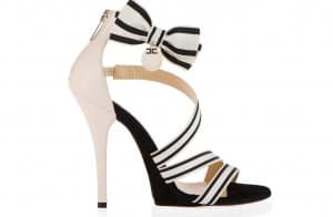 scarpe elisabetta franchi primavera estate 2013 sandalo bianco nero