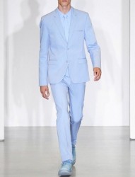sfilata calvin klein uomo primavera estate 2014 completo azzurro