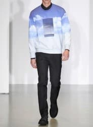 sfilata calvin klein uomo primavera estate 2014 felpa nuvole