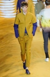 sfilata fendi uomo primavera estate 2014 outfit giallo e blu
