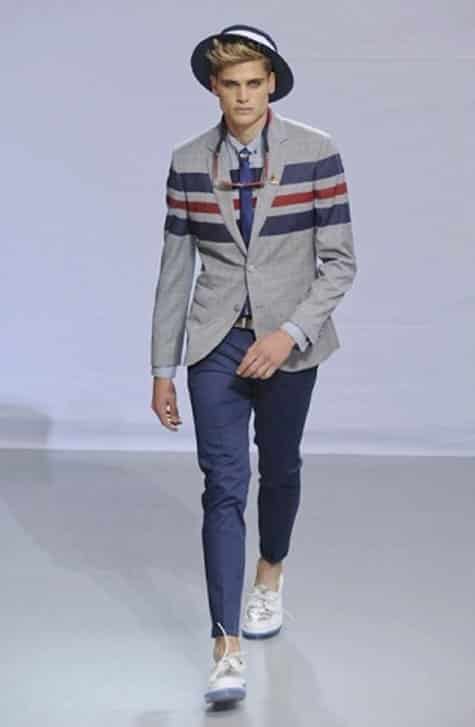 sfilata frankie morello uomo primavera estate 2014 giacca righe orizzontali