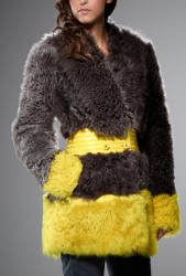 abbigliamento patrizia pepe autunno inverno 2013 2014 pelliccia bicolor