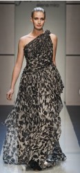 collezione moda elena miro autunno inverno 2013 2014 abito lungo animalier