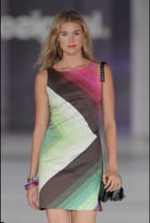 abito desigual primavera estate 2014 stampa righe oblique multicolor