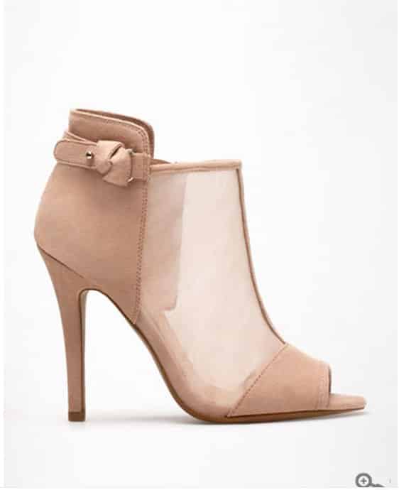 stivaletto Bershka nude trasparenza