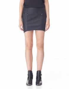 minigonna nera tubino con zip