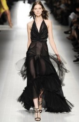 abito lungo nero blumarine p/e 2014