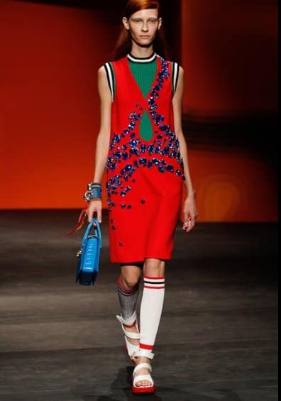 borsa azzurra di Prada p/e 14