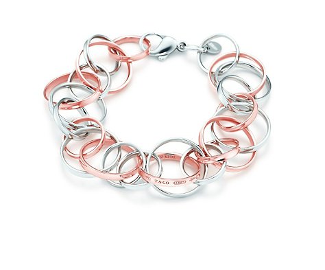 bracciale Tiffany argento e rosa
