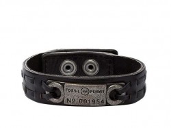 bracciali uomo fossil pelle targhetta used