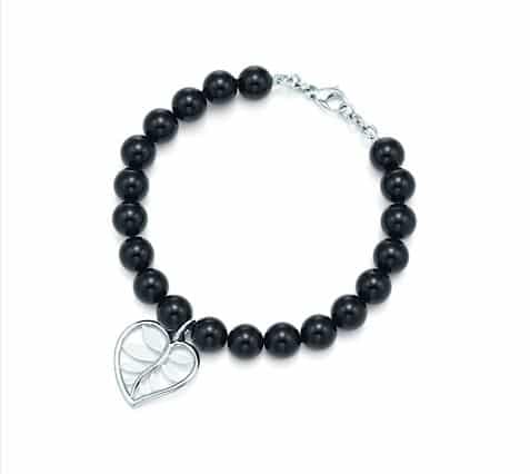 Bracciale Tiffany in argento con charm a foglia di palma