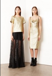 moda DKNY primavera estate 2014 look oro