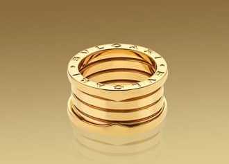 Anello B.Zero1 a quattro fasce in oro giallo