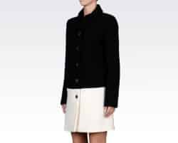 armani cappotti donna autunno inverno 2013 2014 Armani Jeans monopetto bicolor