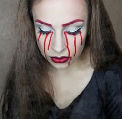 halloween make up lacrime sangue