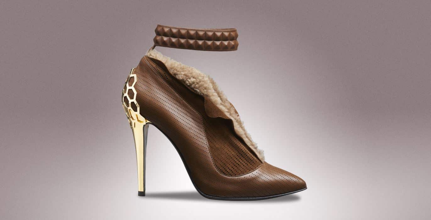 scarpe Fendi tacco dorato a/i 2013 2014