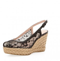 Stuart Weitzman 2014 primavera estate sandalo zeppa corda