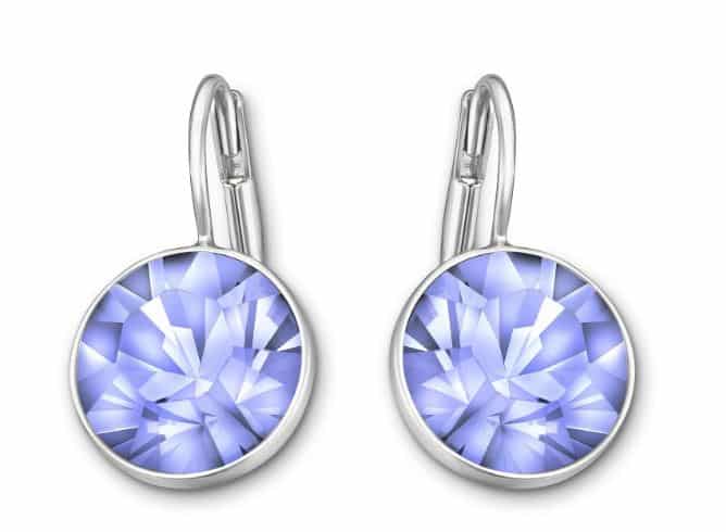 Orecchini Swarovski rotondi con cristallo trasparente