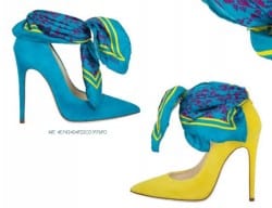 catalogo Loriblu scarpe primavera estate 2014 decollete foulard fluo