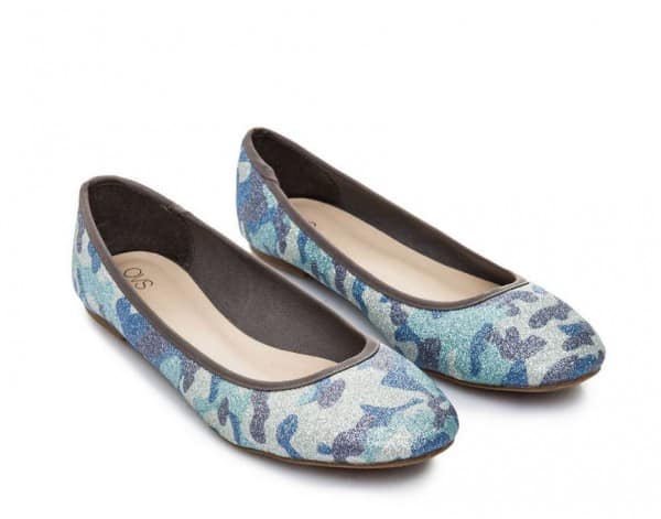 calzature Oviesse primavera estate 2014 ballerine camouflage glitter