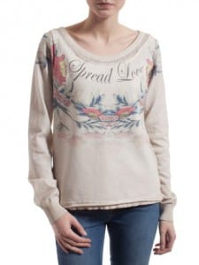  pullover dèlavè stampa floreale 59.95 euro