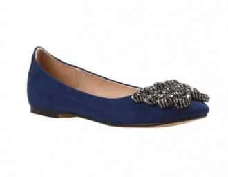 Ballerine blu con inserto Bata