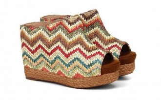 Zeppe in raffia colorata