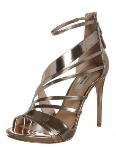 sandali tacco altissimo primavera estate 2014 Guess oro