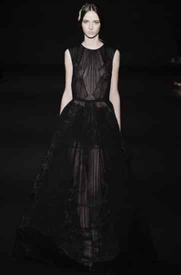 sfilata Alberta Ferretti autunno inverno 2014 2015 abito da sera
