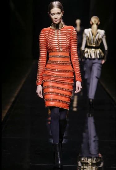 sfilata Balmain autunno inverno 2014 2015 abito