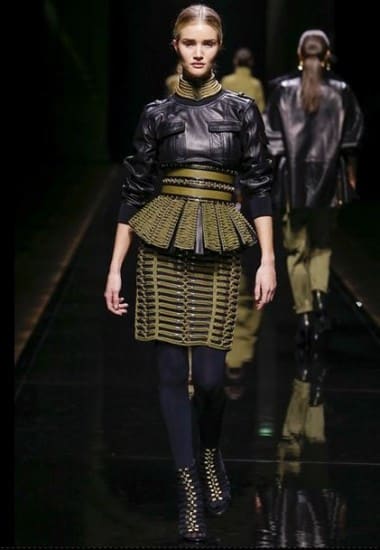 sfilata Balmain autunno inverno 2014 2015 gonna
